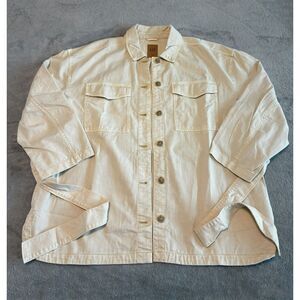 Gap NWT Belted Utility Chino Button Down Jacket Women's XXL Shacket